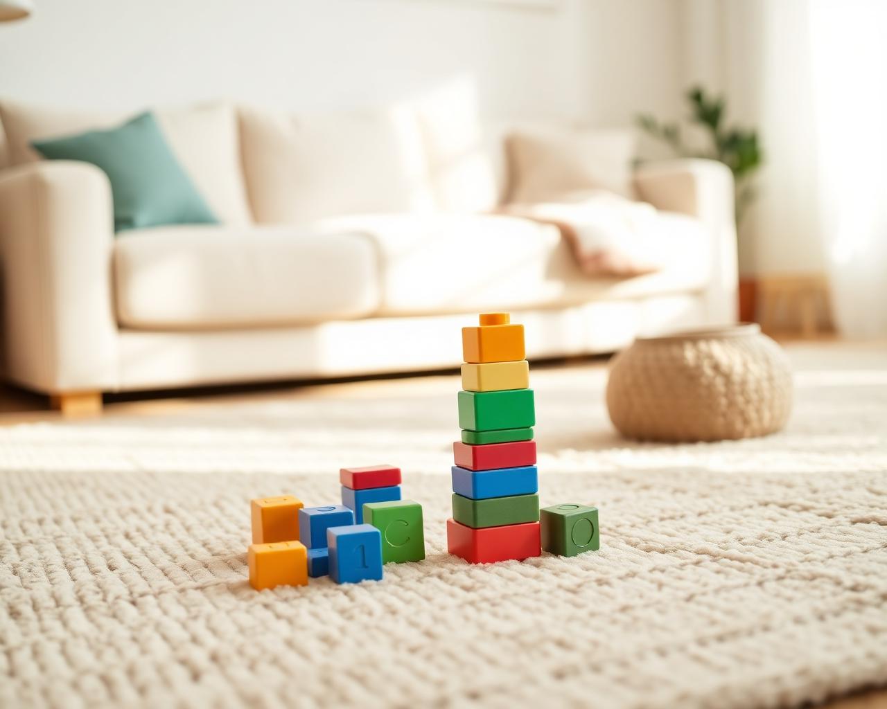 Wooden blocks and building toys for early development